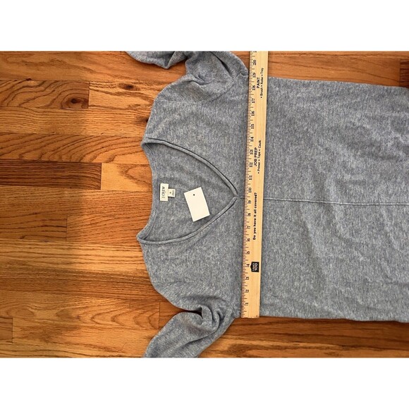 New J Crew Factory S Sweater Blue Cotton Blend V Neck Size S - Picture 6 of 6